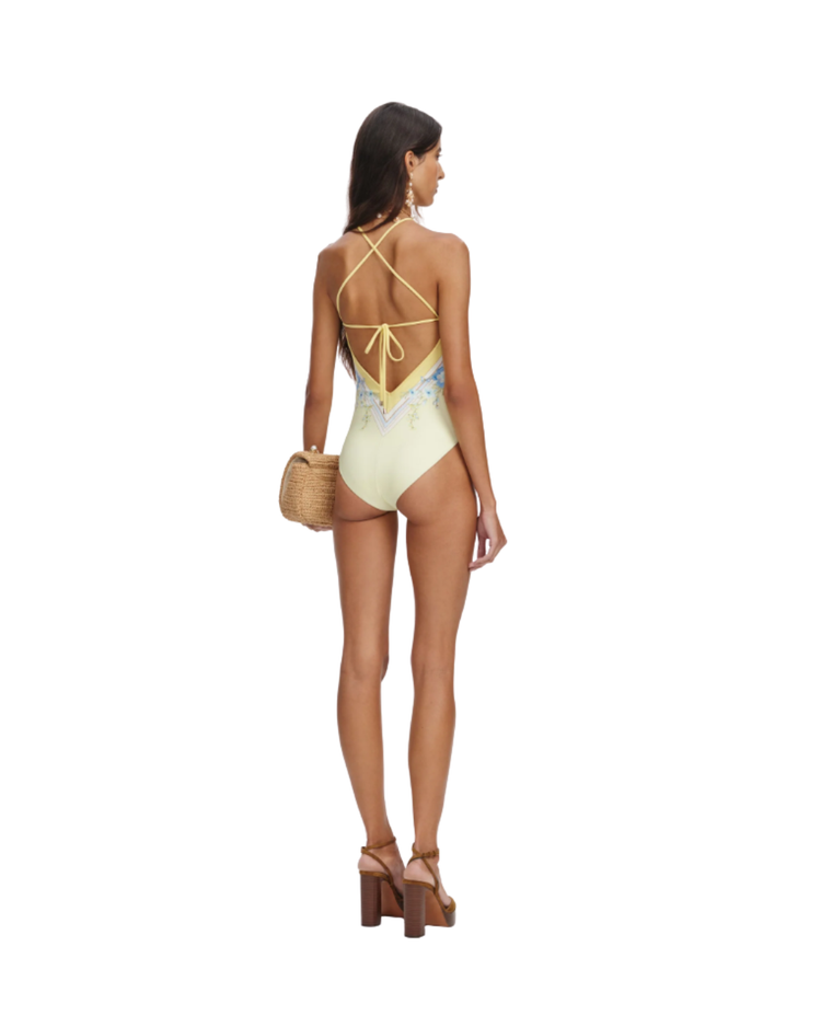 Yellow Floral Swimsuit