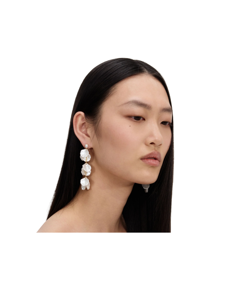 Pearl Petal Tiered Earrings