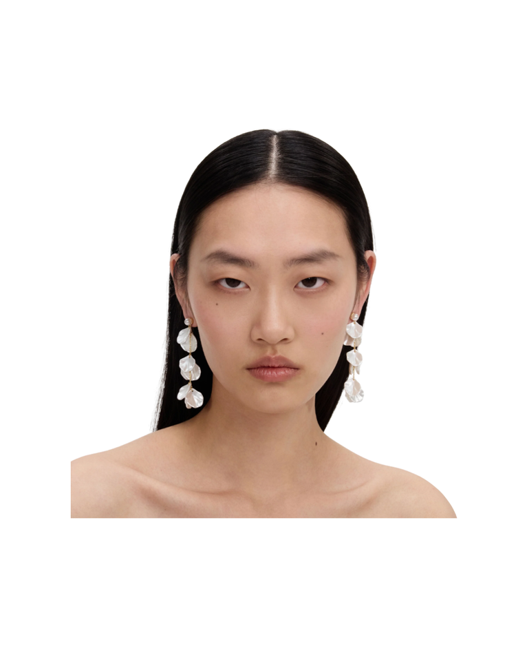 Pearl Petal Tiered Earrings