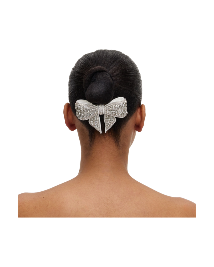 Crystal Embellished Bow Hairclip
