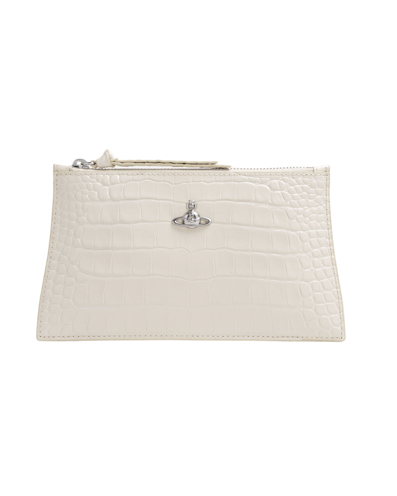 Small Flat Zip Clutch