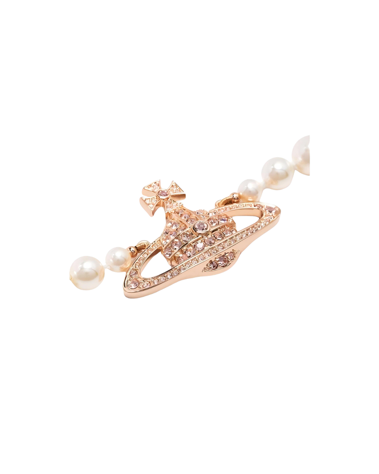 One Row Pearl Bas Relief Choker W1