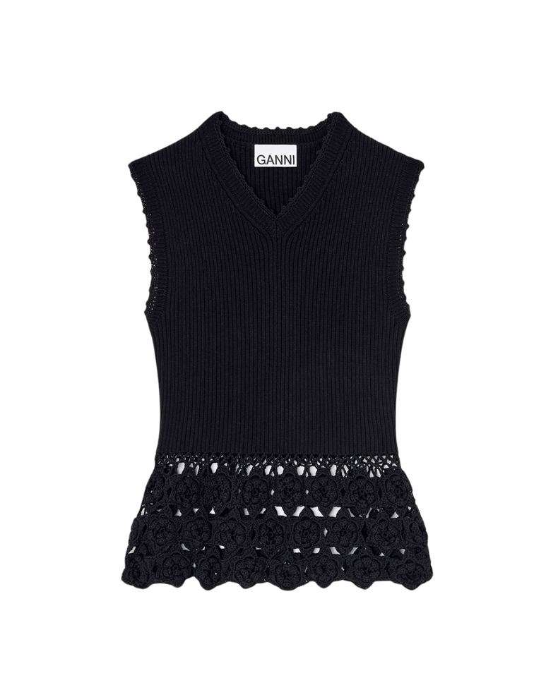 Vest in Cotton Crochet