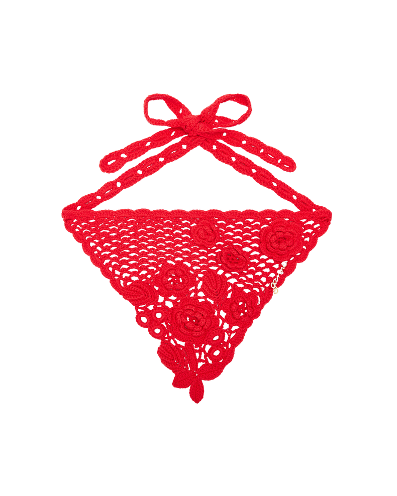 Head Scarf in Cotton Crochet