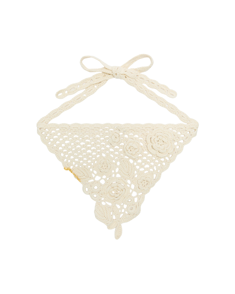 Head Scarf in Cotton Crochet
