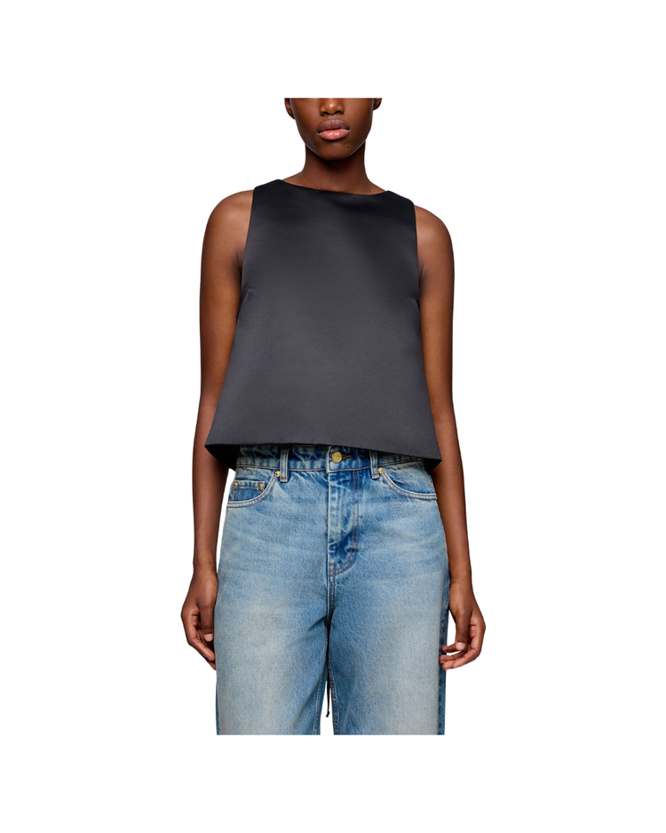 Top in Black Satin