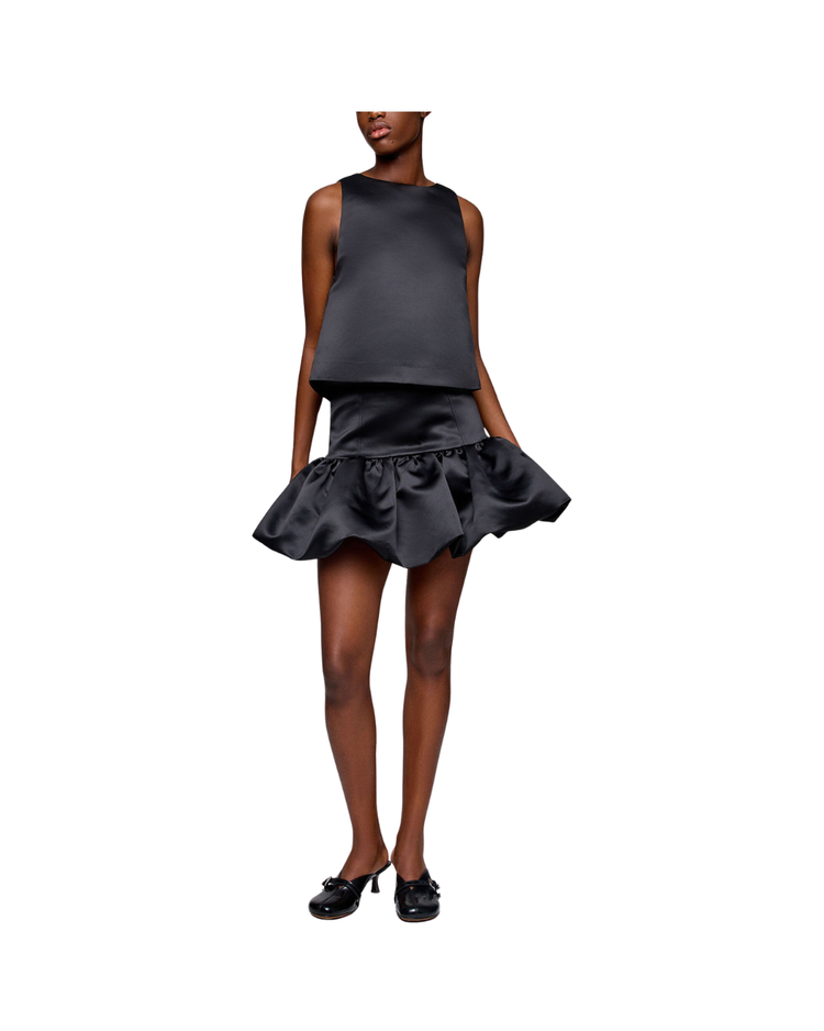 Skirt in Black Satin