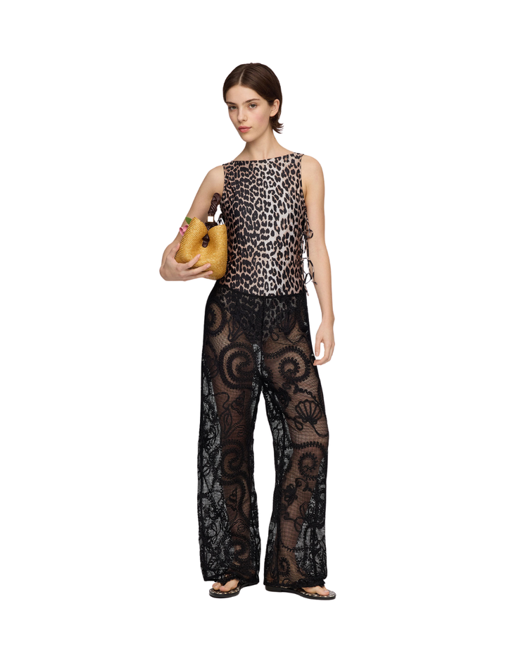 Trousers in Black Net