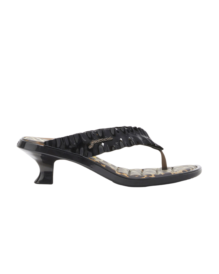 Melissa Thong Kitten Heel in Leopard