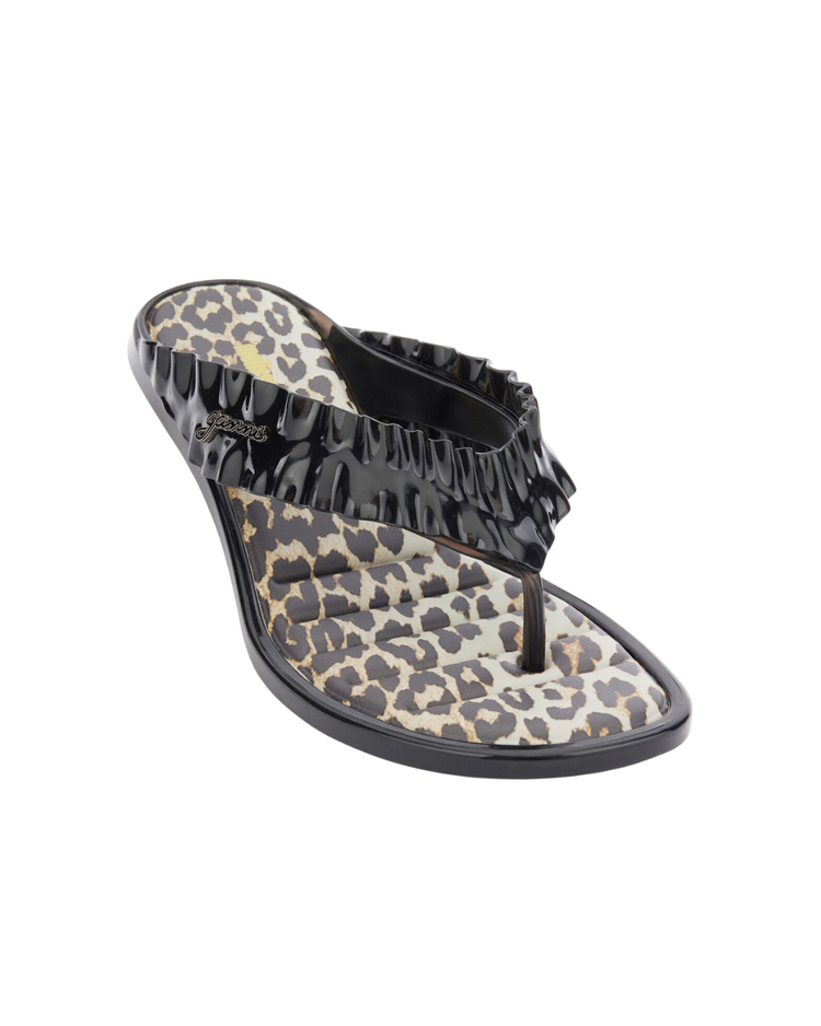 Melissa Thong Kitten Heel in Leopard
