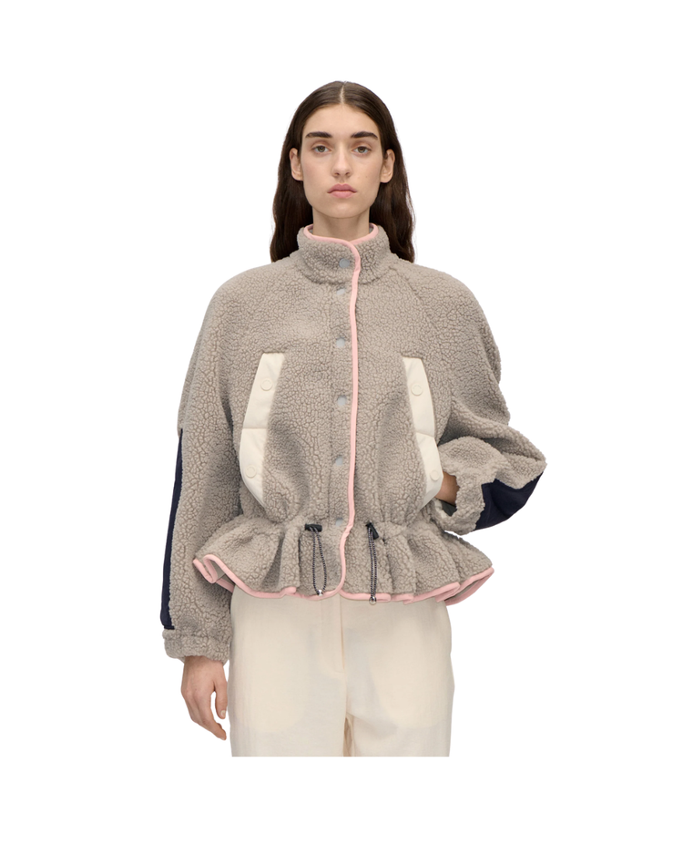 Dropped Shoulder Gathered Jacket