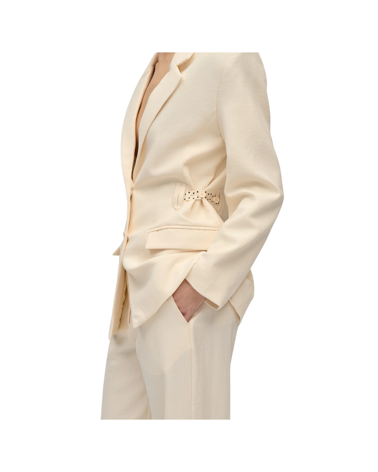 Elastic Detail Tailoring Blazer