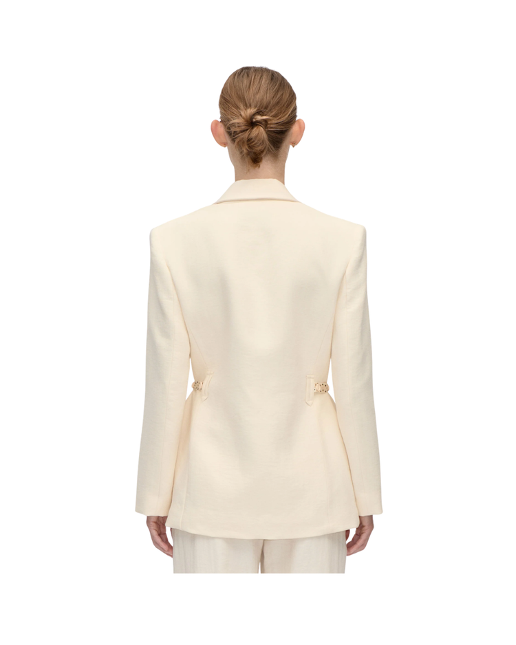 Elastic Detail Tailoring Blazer