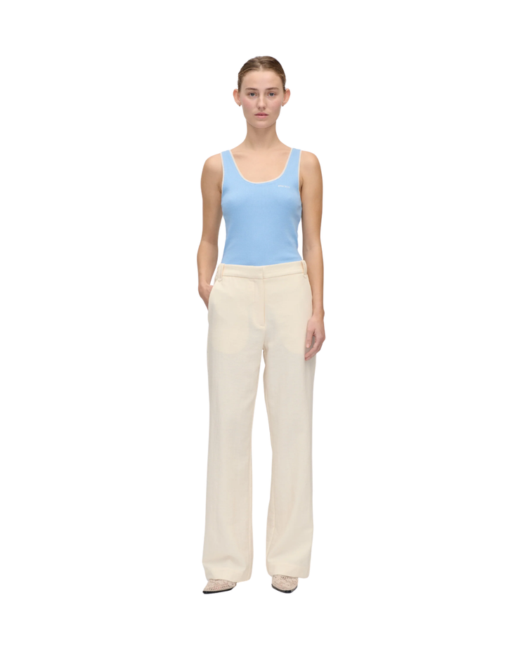Elastic Detail Tailoring Pants