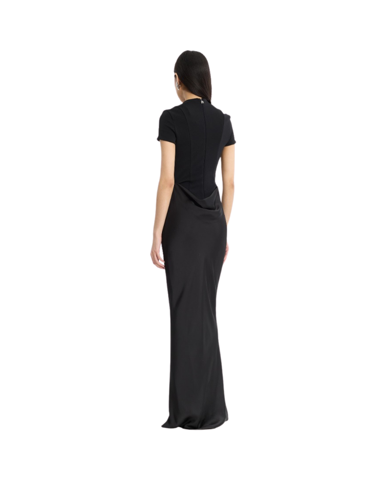 Capsleeve Draped Maxi Dress
