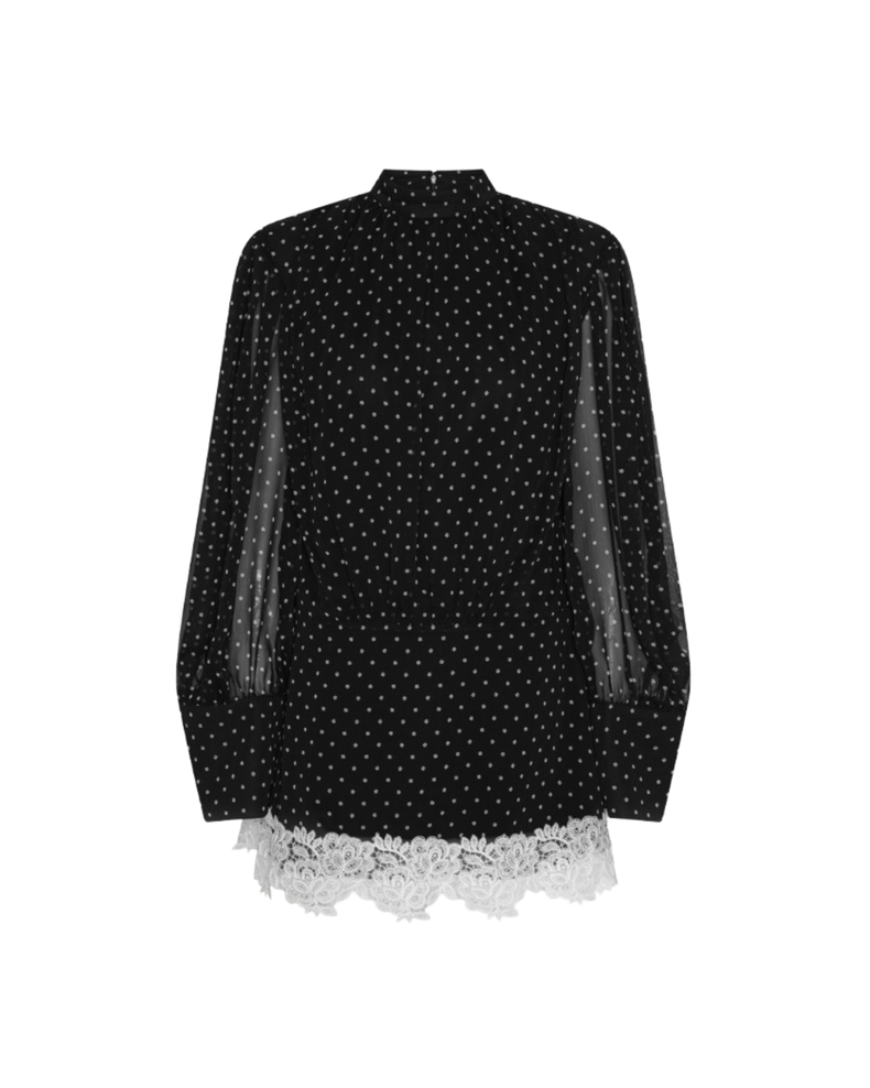 Minidress Ls Lace Detail