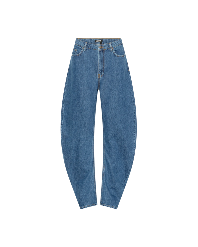 Draped Barrel Leg Jeans