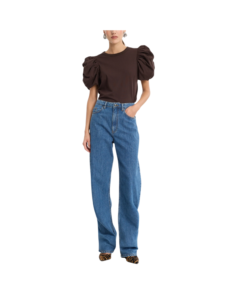 Draped Barrel Leg Jeans