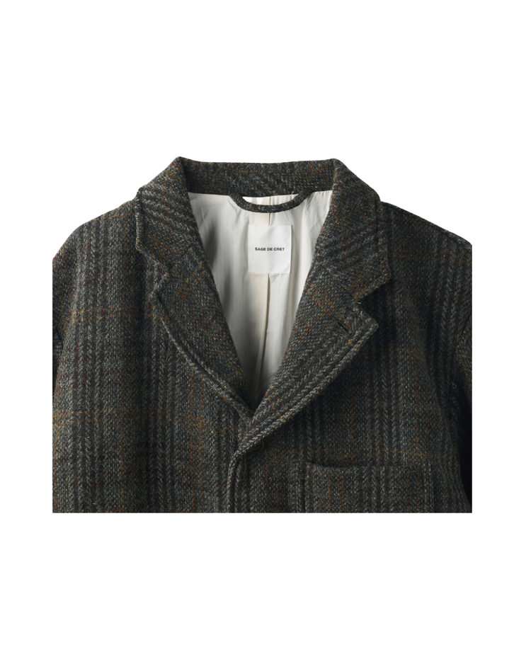 Harris Tweed Four-button Coverall Jacket