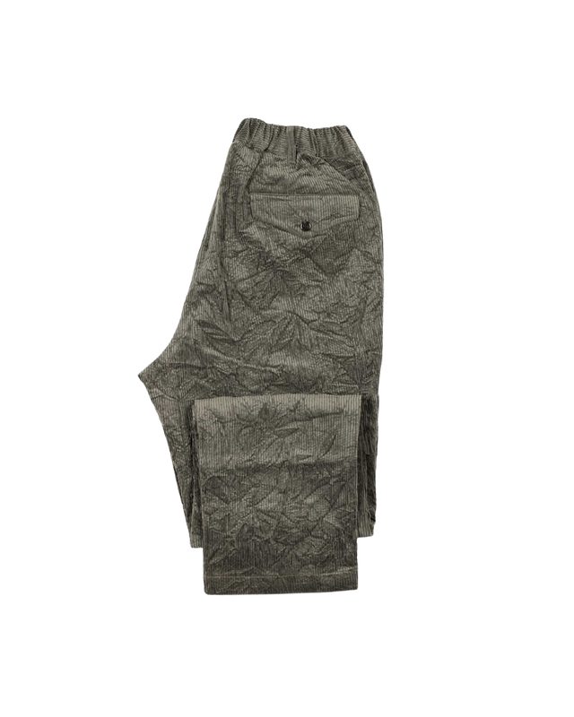 CO Corduroy Crinkle Single Pleated Pegtop Pants