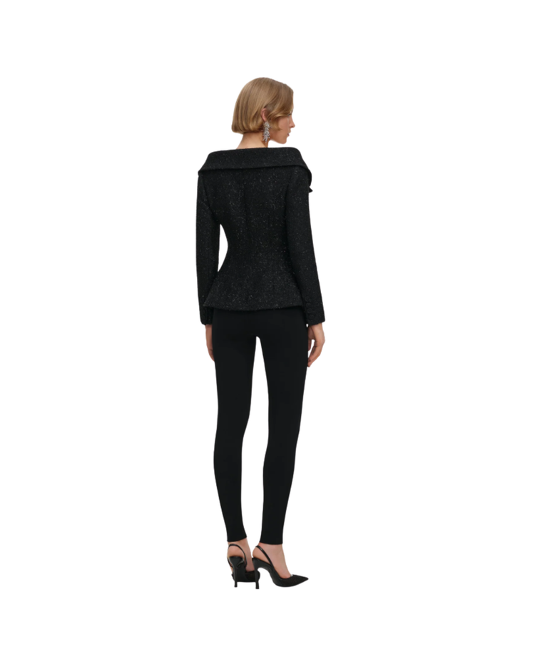 Black Metallic Boucle Jacket