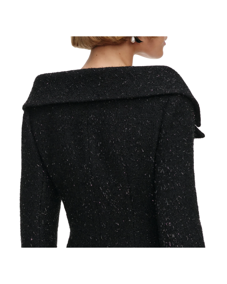 Black Metallic Boucle Jacket
