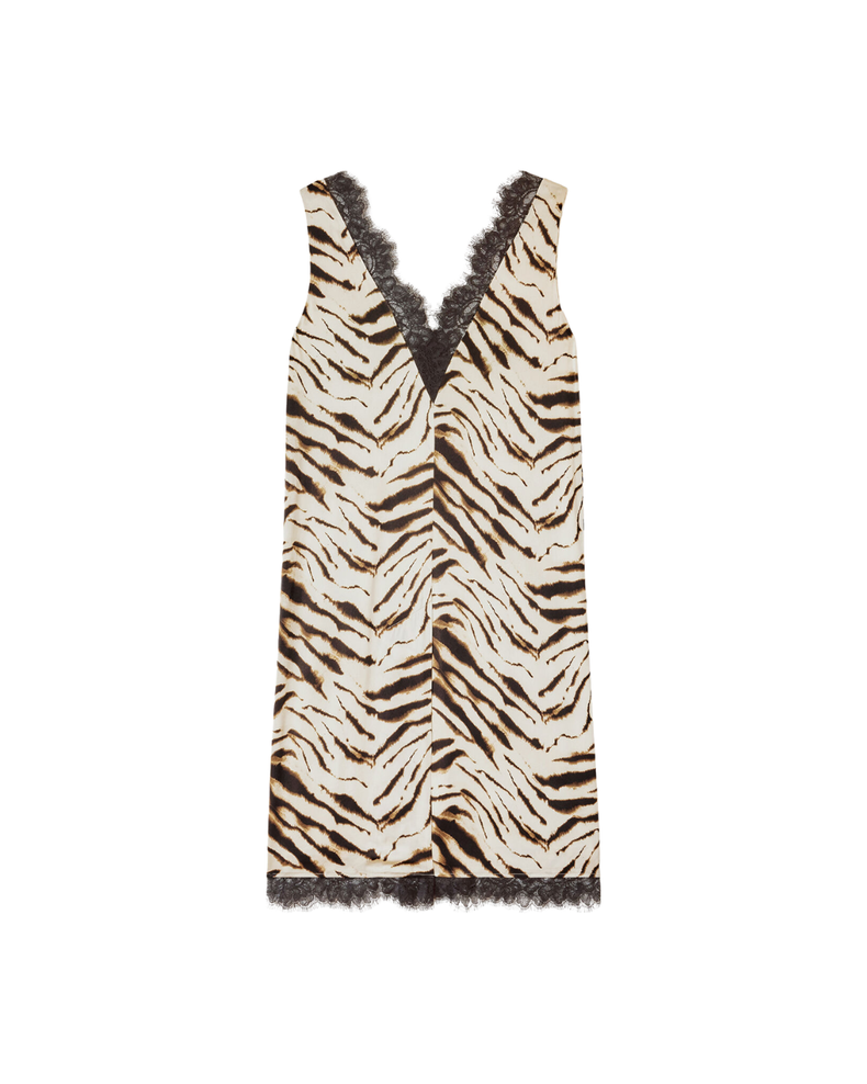 Dress in Zebra Satin