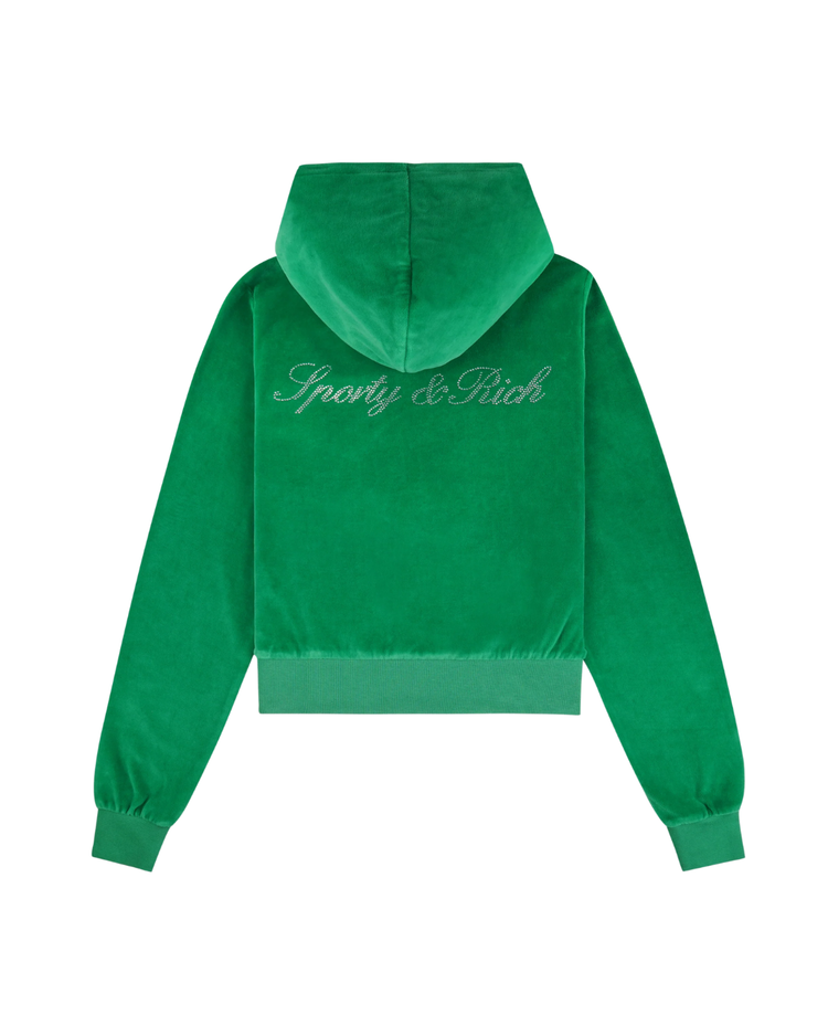 Signature Logo Krystal Zip Hoodie