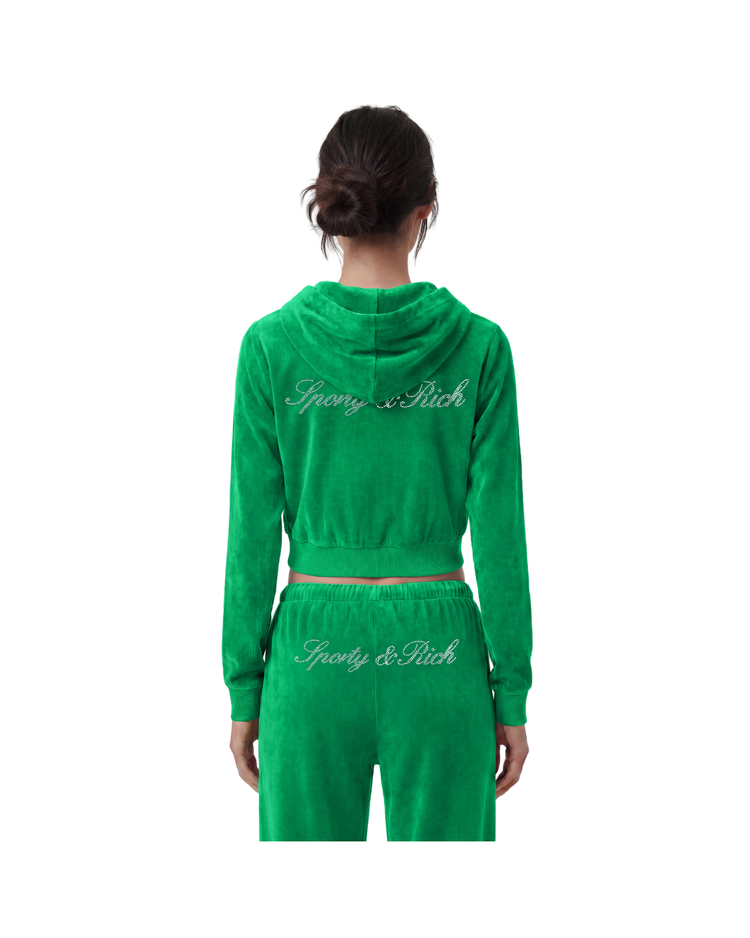 Signature Logo Krystal Zip Hoodie