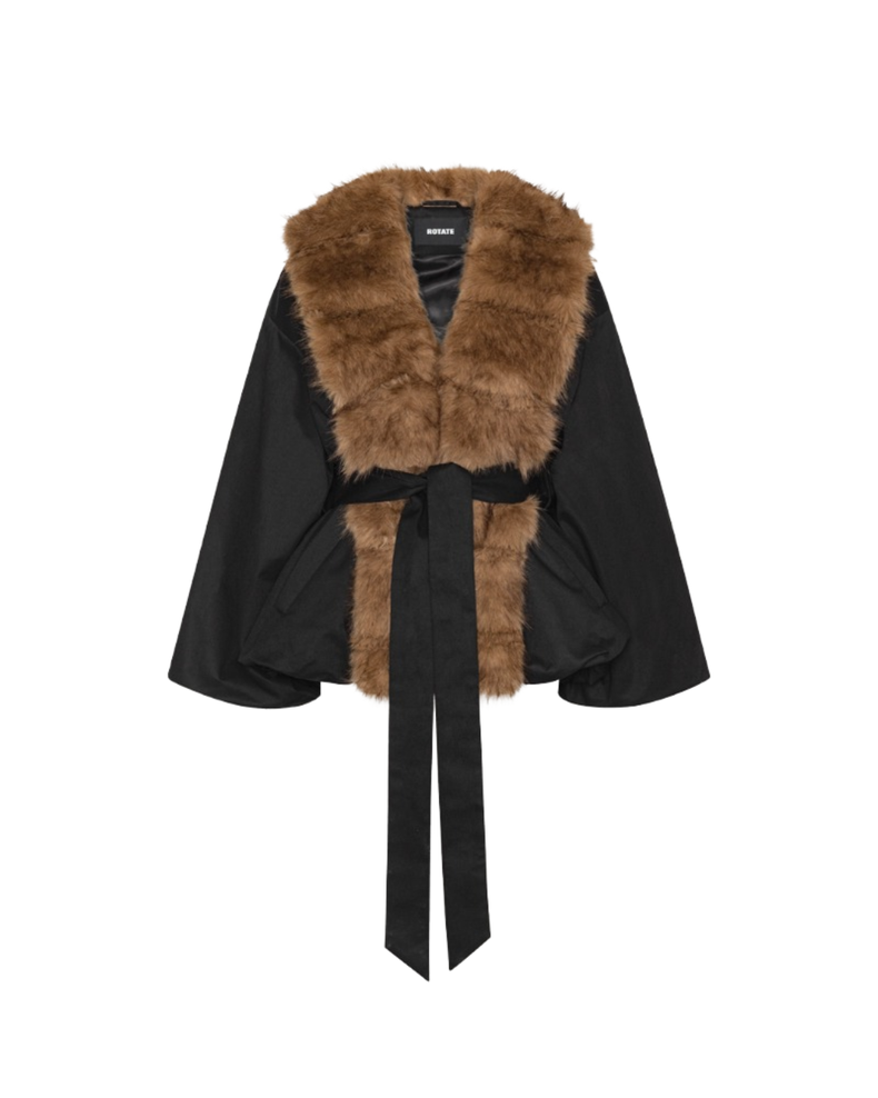 Faux Fur Collar Jacket