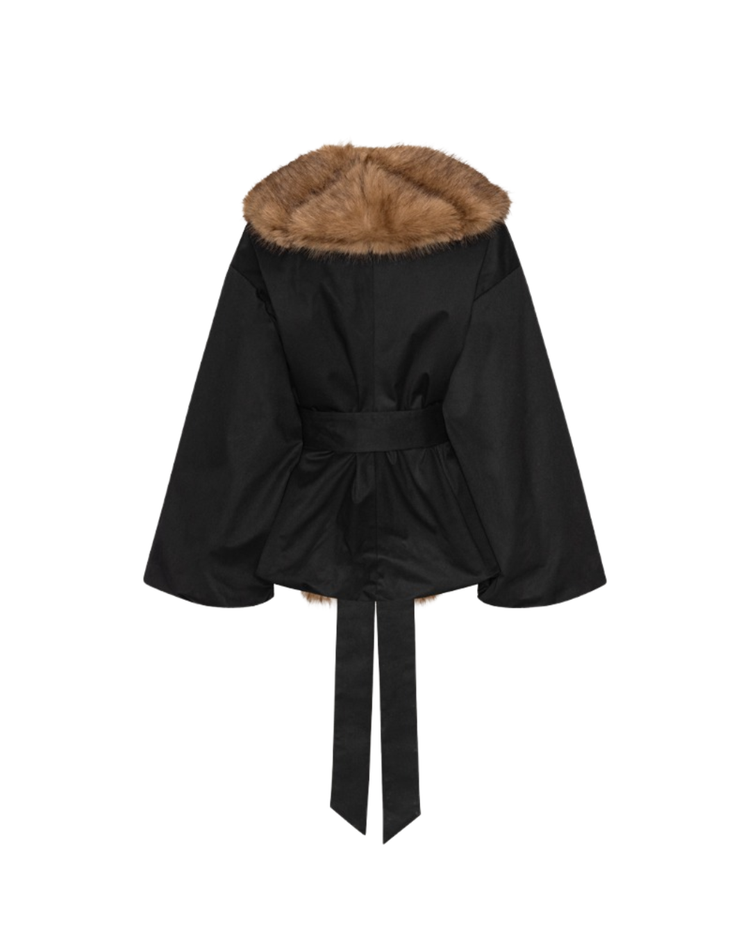 Faux Fur Collar Jacket