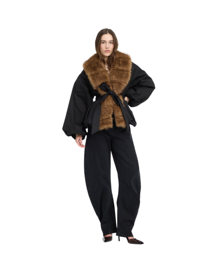 Faux Fur Collar Jacket