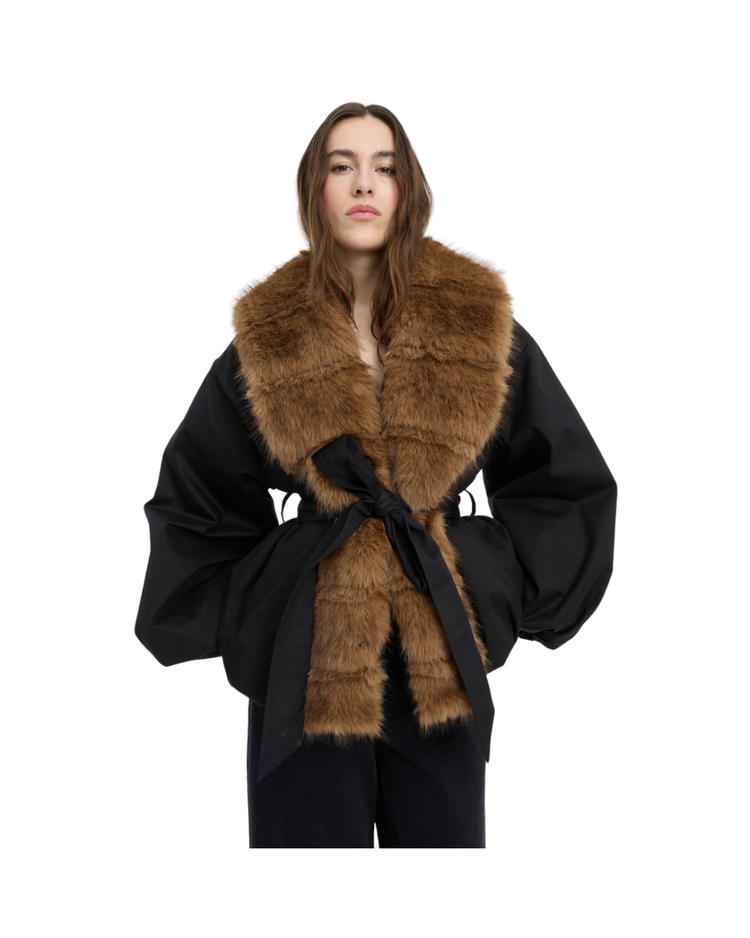Faux Fur Collar Jacket
