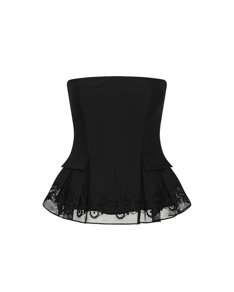 Peplum Bustier Top
