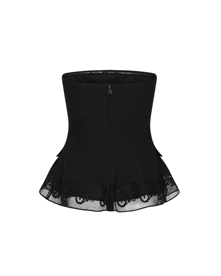 Peplum Bustier Top
