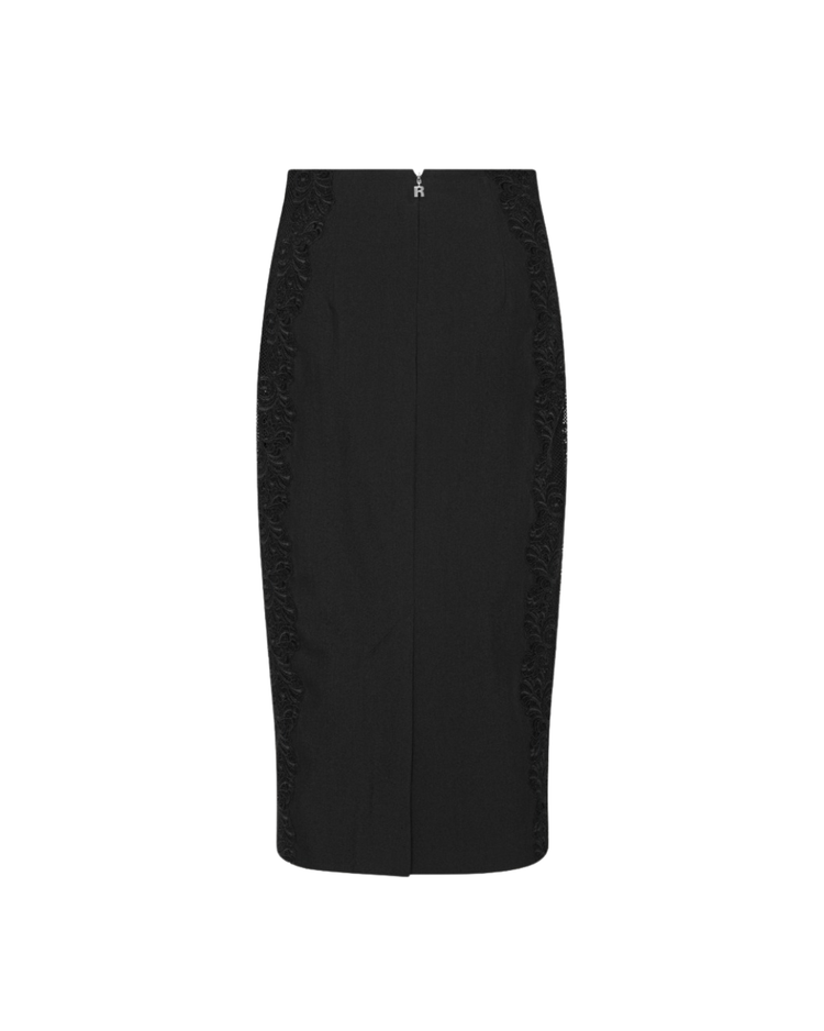Lace Inserted Pencil Skirt