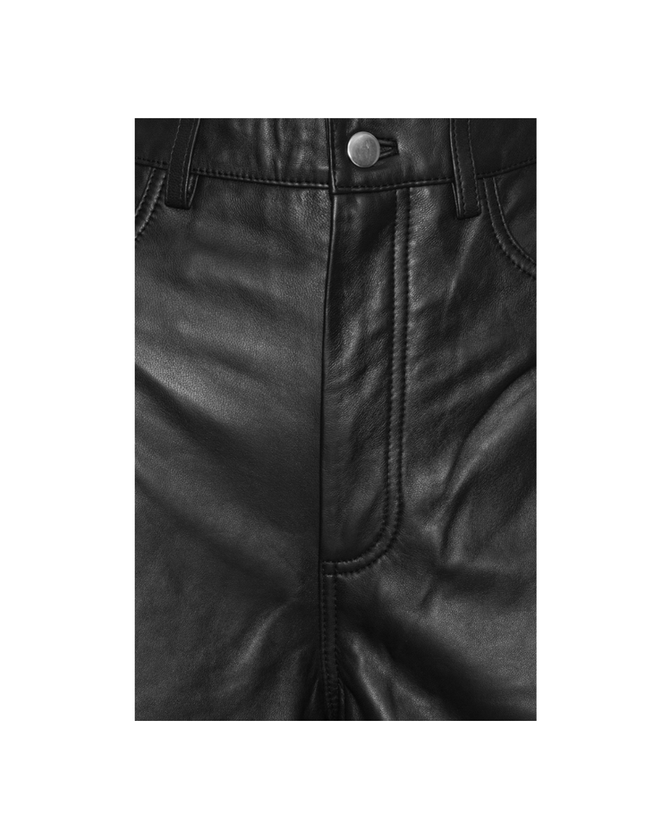 Barrel Leg Leather Pants