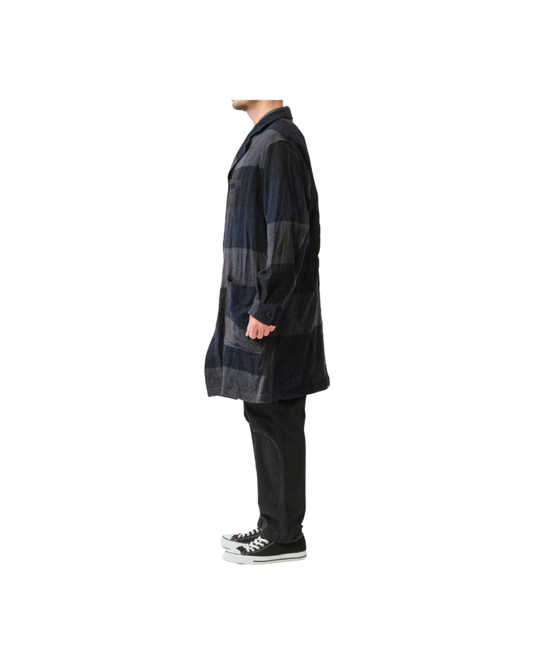 WO Panel Check Washed Shopcoat