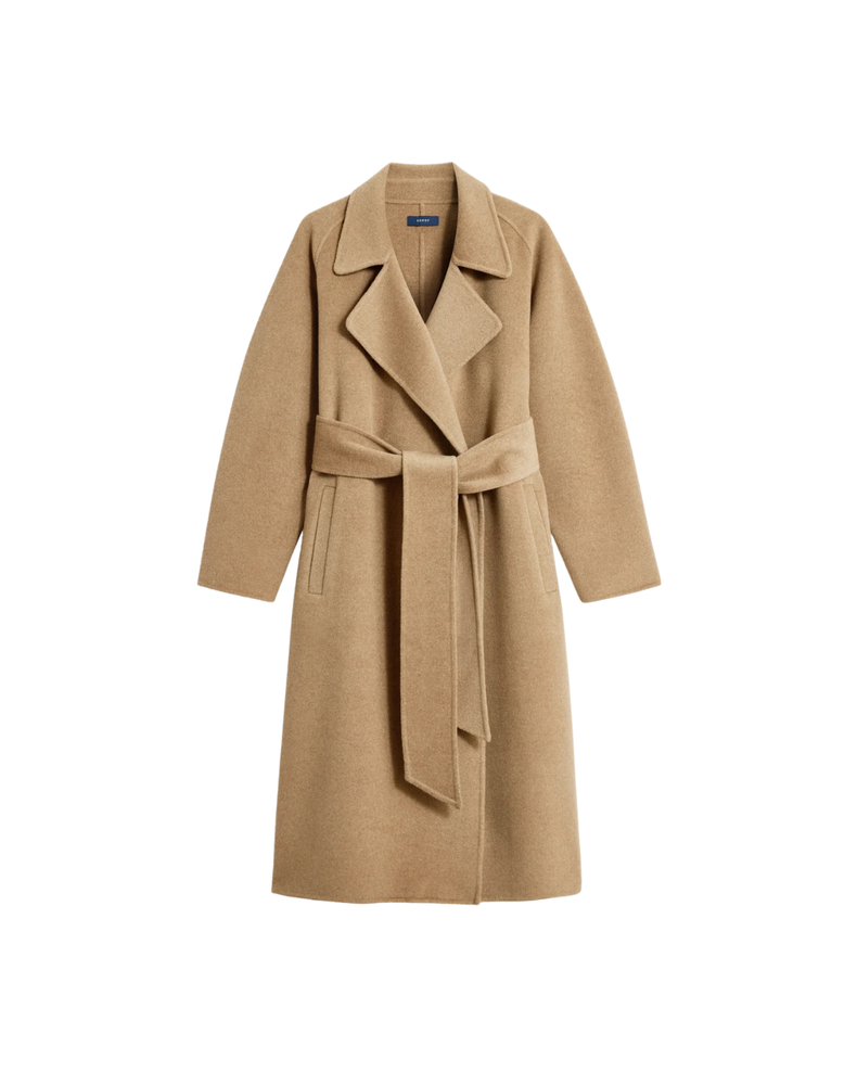 Harvard Double-faced Cashmere Wrap Coat