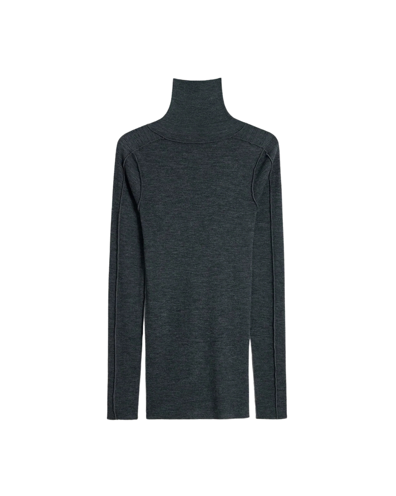 Lois Fitted Roll Collar With Visible Seams