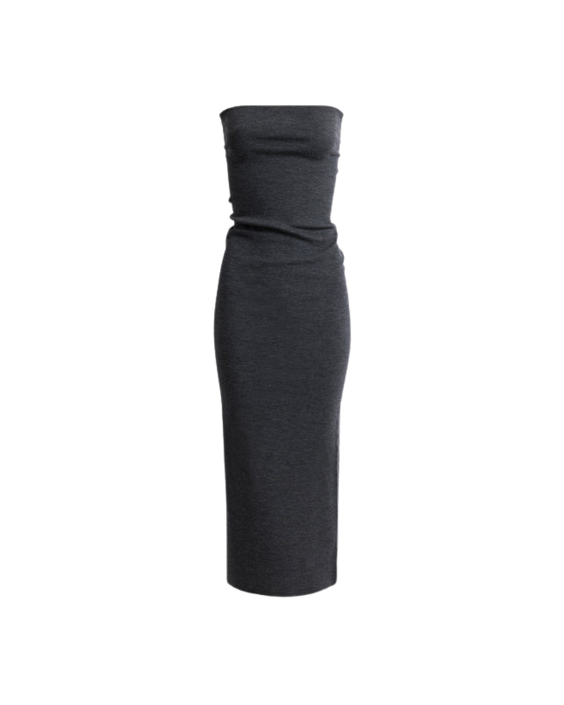 Lilia Ribbed Wool Tube Dress