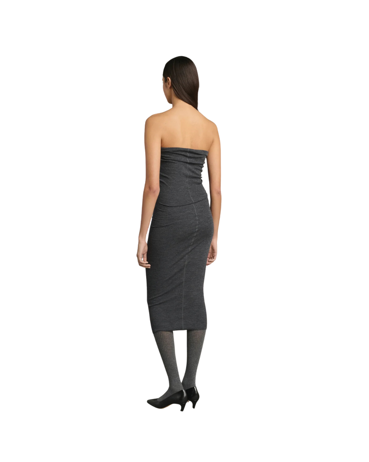 Lilia Ribbed Wool Tube Dress
