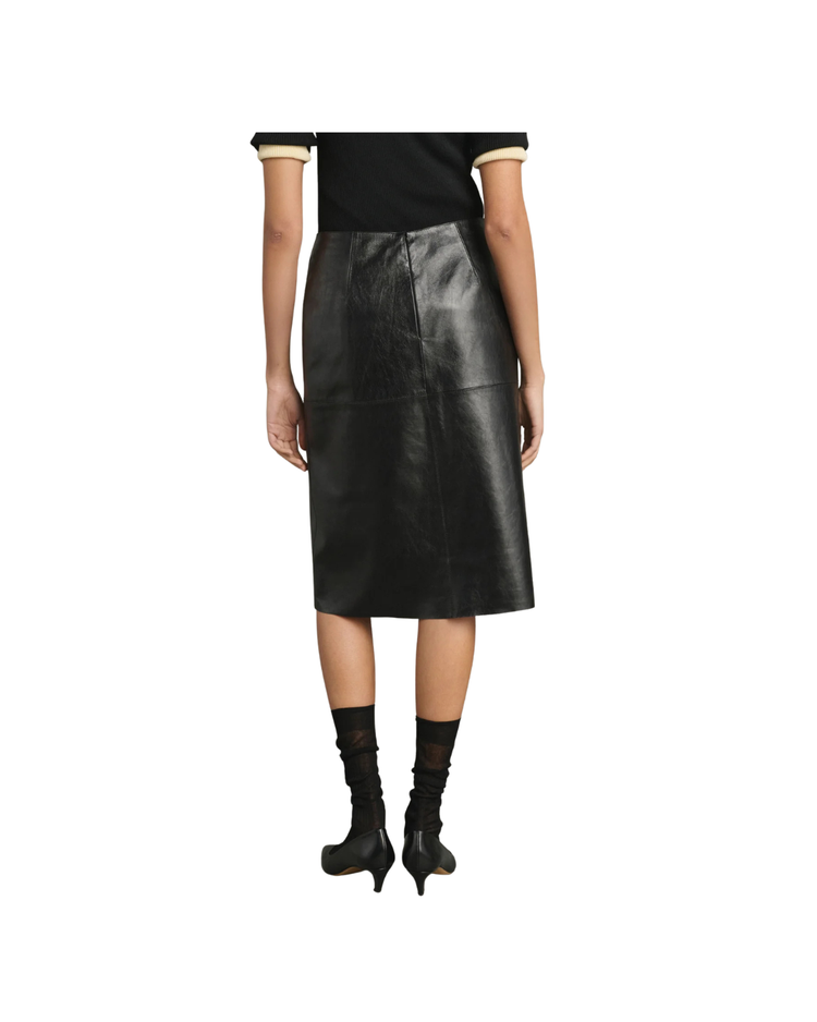 Gwen Skirt Knee-length In Soft Leather
