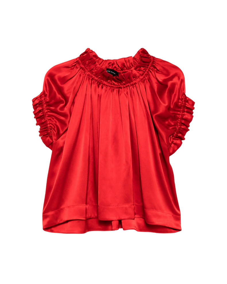 Elasticated Gathered Ruffle Tulip Top