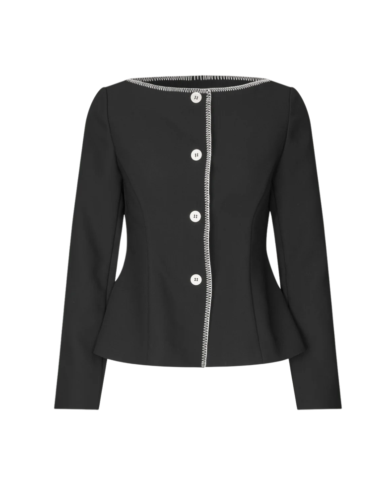 Square Neckline Tailored Jacket