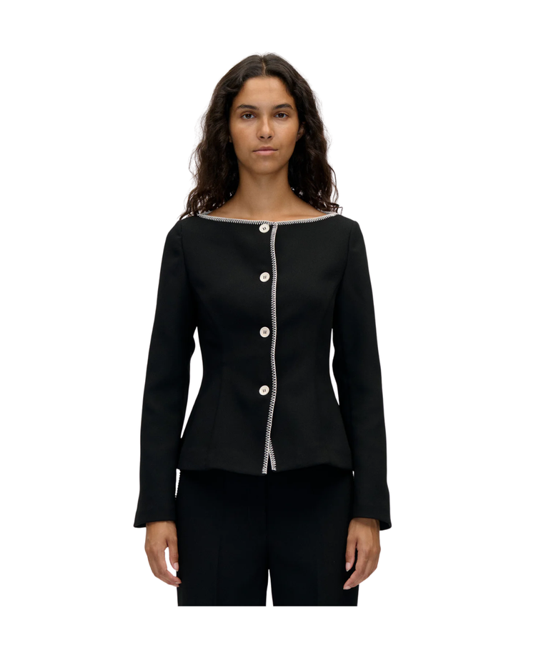 Square Neckline Tailored Jacket