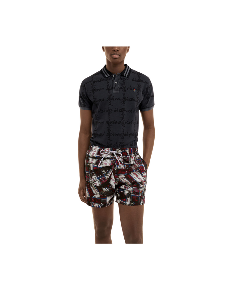 Draped Tartan Surf Boxer