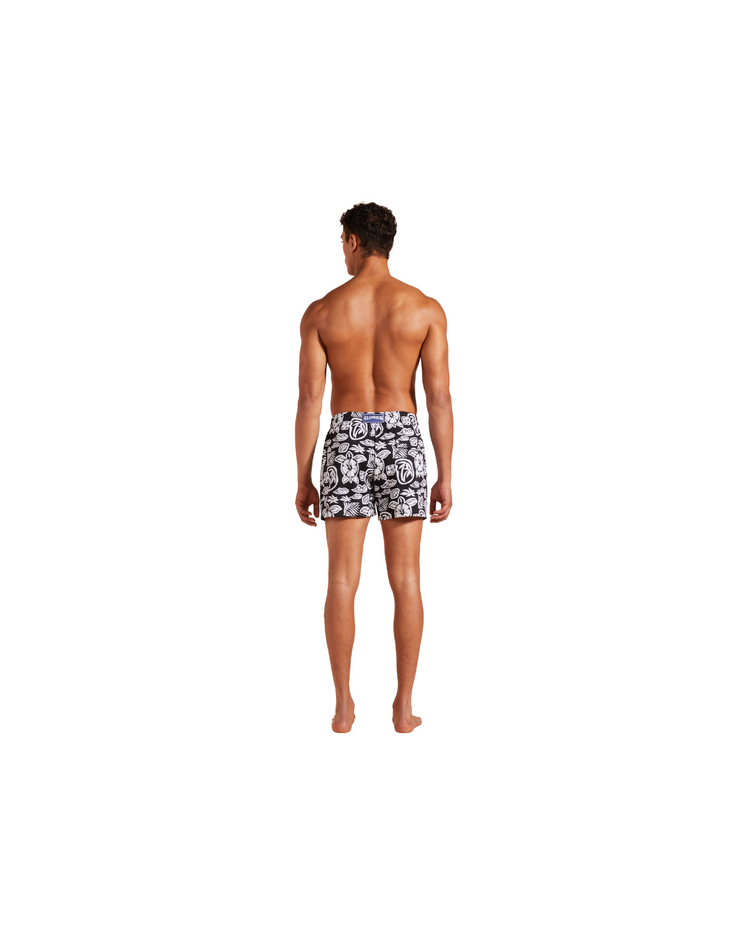 Men Stretch Short Swim Shorts Tahiti Turtles