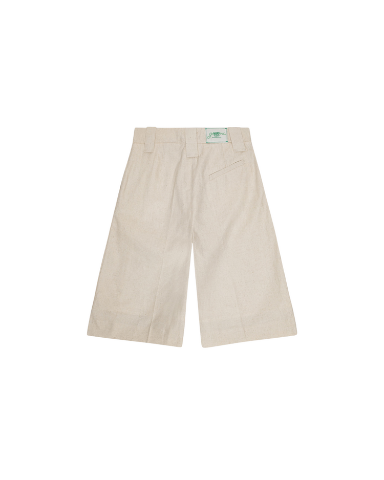 Cotton Melange Tailoring Wide Shorts
