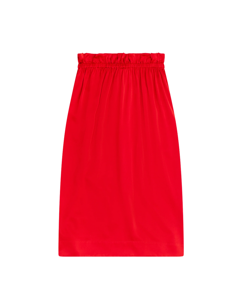 Elasticated Gathered Ruffle Waist Tulip Skirt